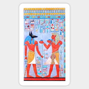 Pharoah Horemheb With Anubis, Guide To The Underworld Sticker